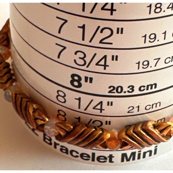 Alex And Ani Vintage 66 Sixty Six Beaded Coil Bracelet Energy Tech Gold Tone - Picture 8 of 8